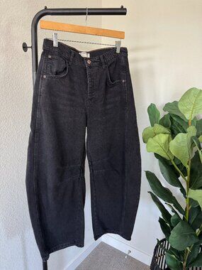 We The Free Good Luck Mid-Rise Barrel Jean